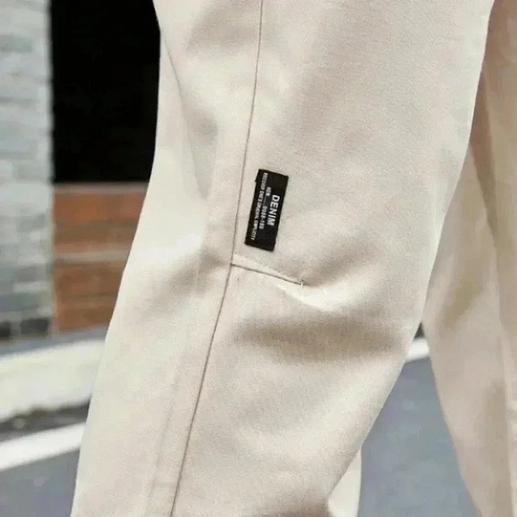 Casual Men's Cargo Pants w/Patched Pockets & Draws - Picture 4 of 6